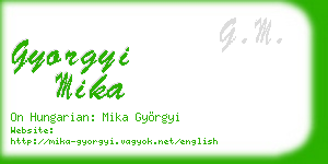 gyorgyi mika business card