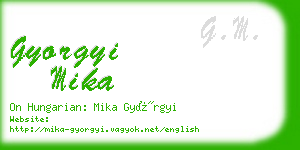 gyorgyi mika business card